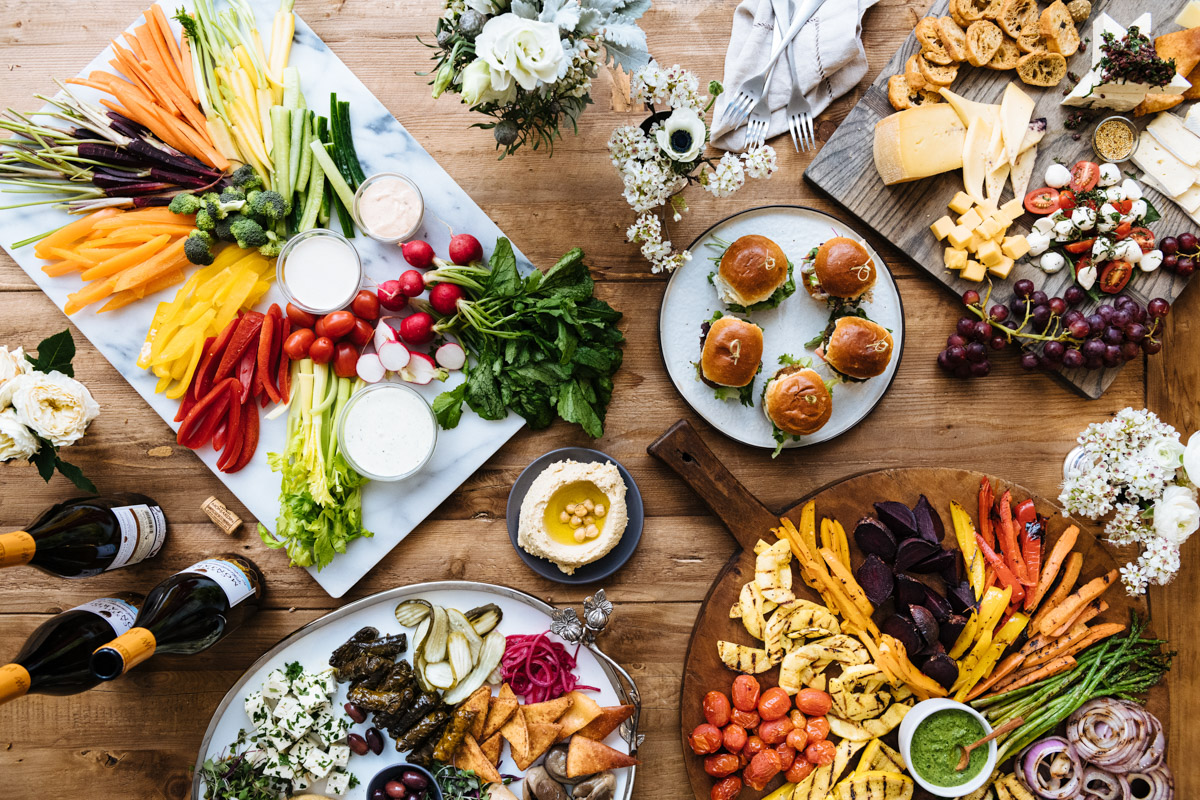 Saladelia catering items on table